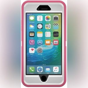 OtterBox DEFENDER iPhone 6 PLUS/6s PLUS Case - WHITE/HIBISCUS PINK